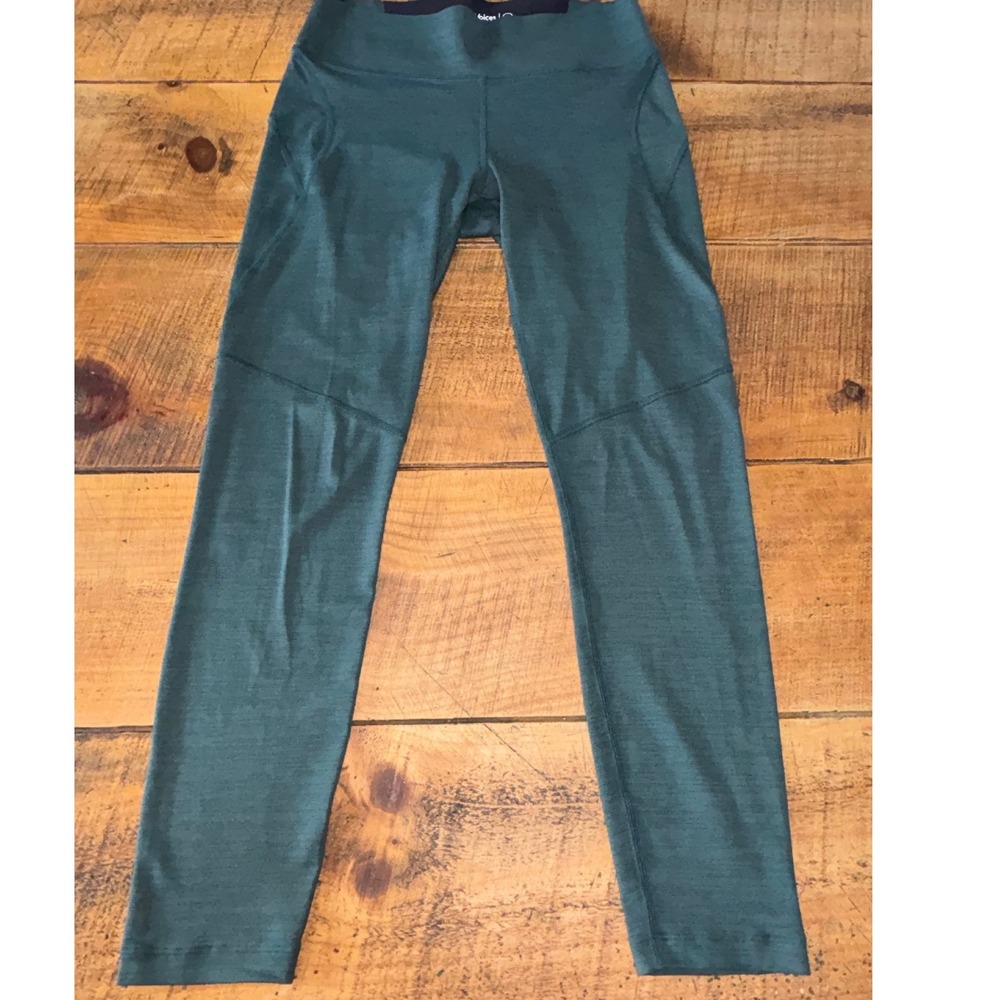 Outdoor Voices Womens Athletic Leggings Heather Green‎ Ankle Length Stretchy M